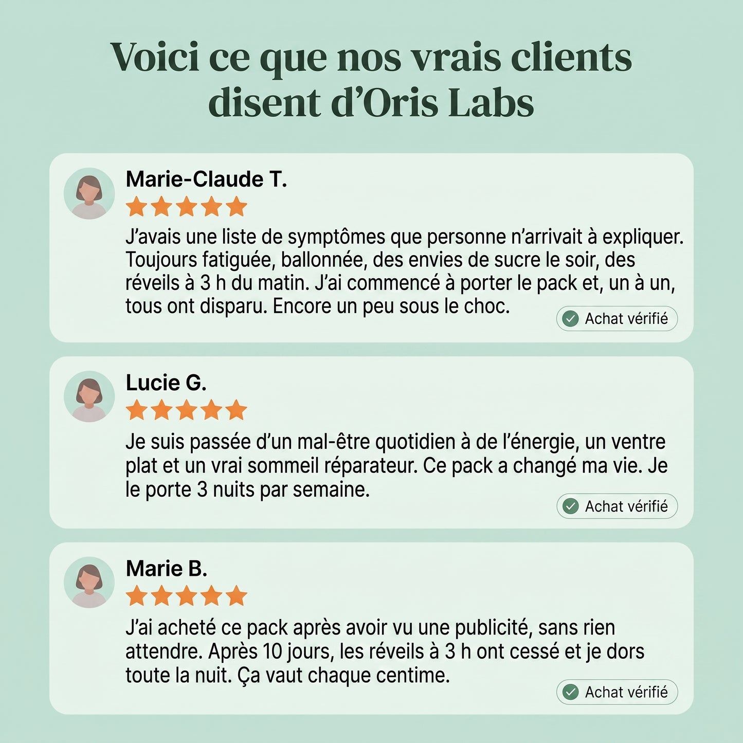 Avis clients Oris Labs