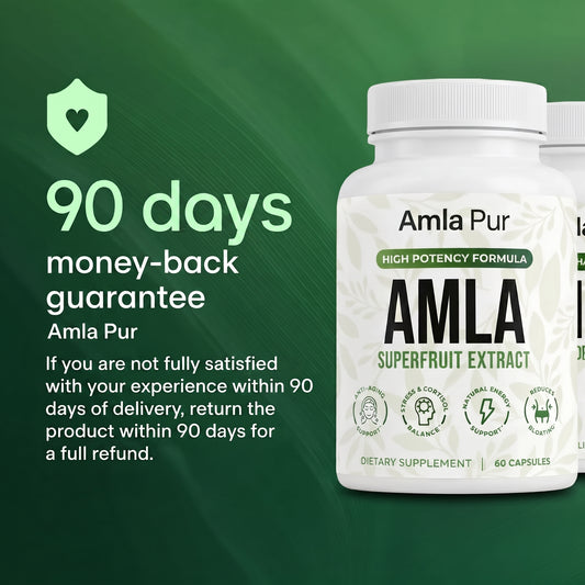 Amla Pur 90-day money-back guarantee