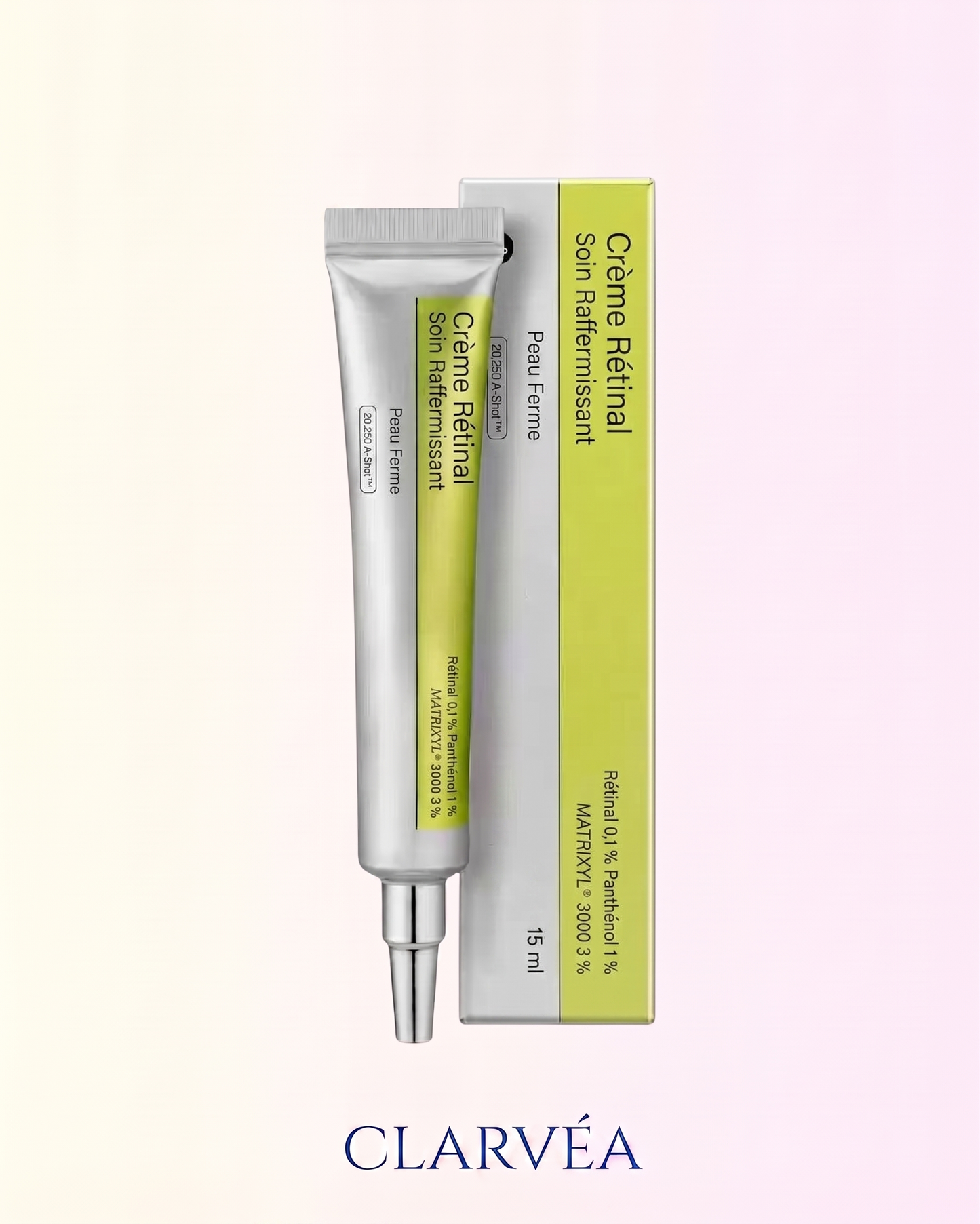 Clarvéa – crème au rétinal, tube et boîte