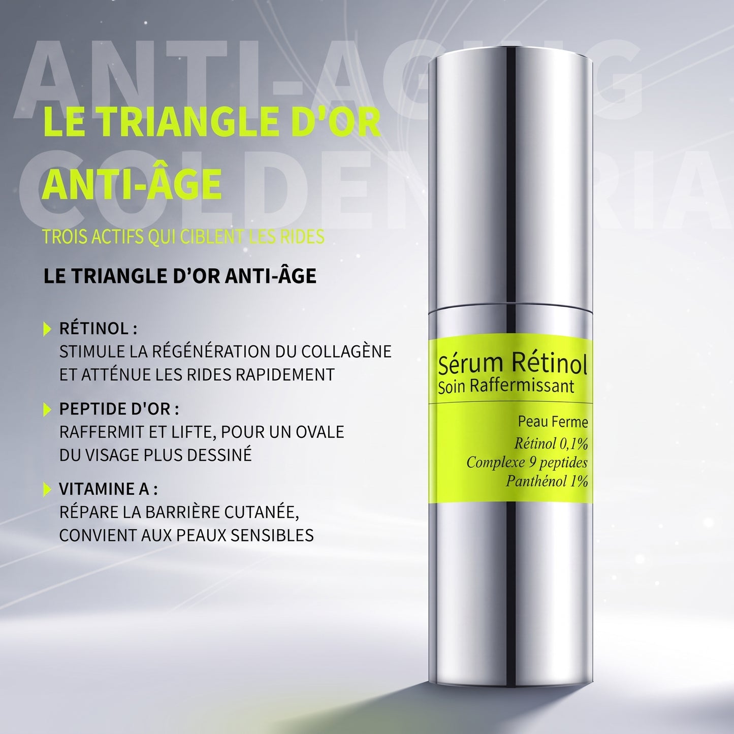 Clarvéa – sérum rétinol et complexe 9 peptides