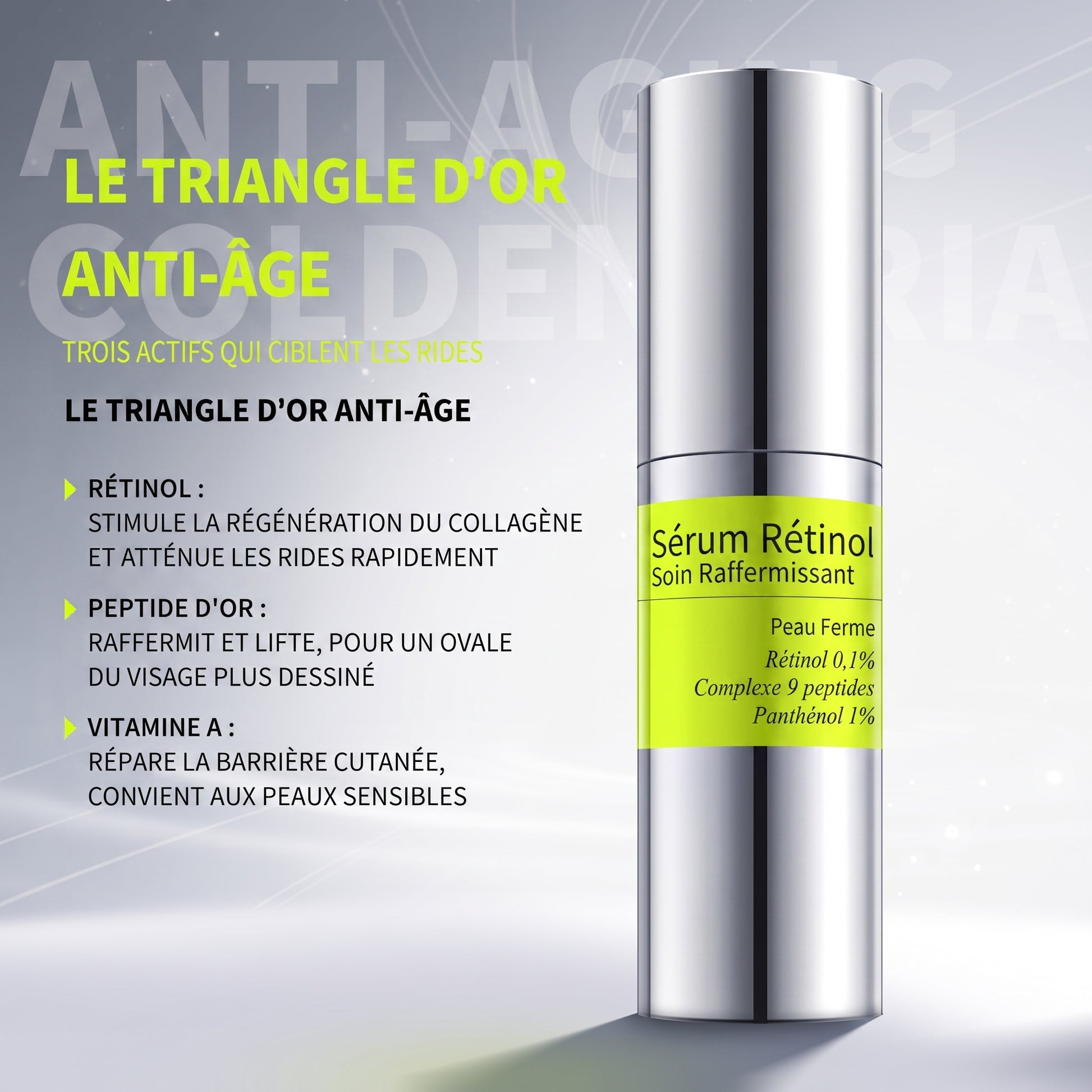 Clarvéa – sérum rétinol et complexe 9 peptides