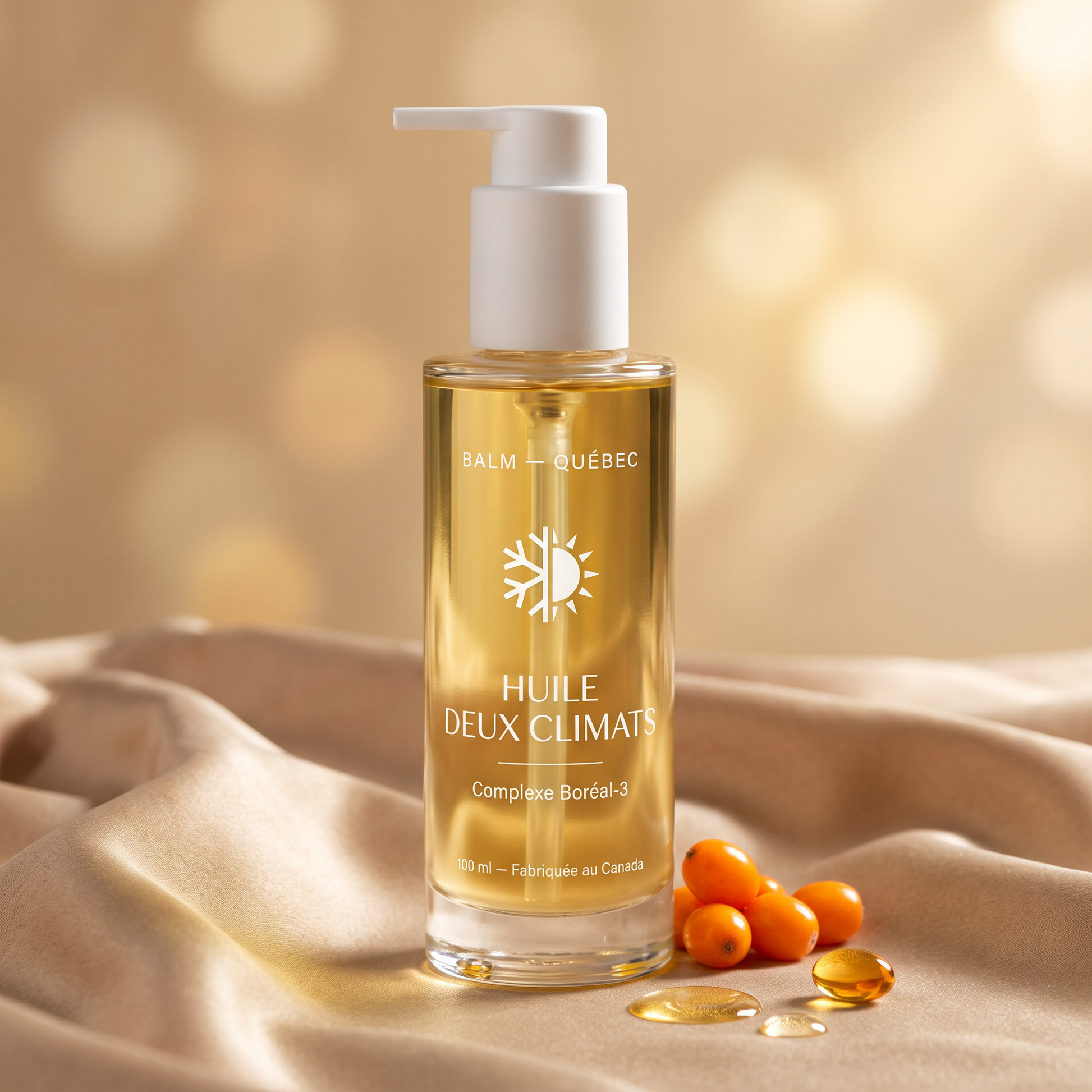 Huile Deux Climats BALM — QUÉBEC, flacon pompe 100 ml Complexe Boréal-3