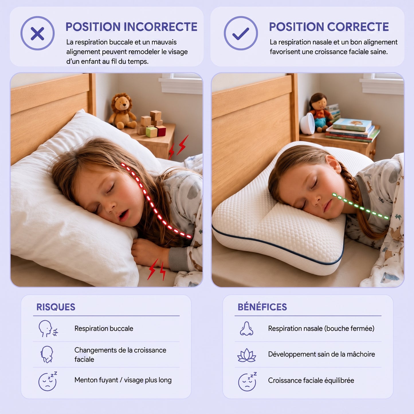 Oreiller Noctelis Posture pour enfant