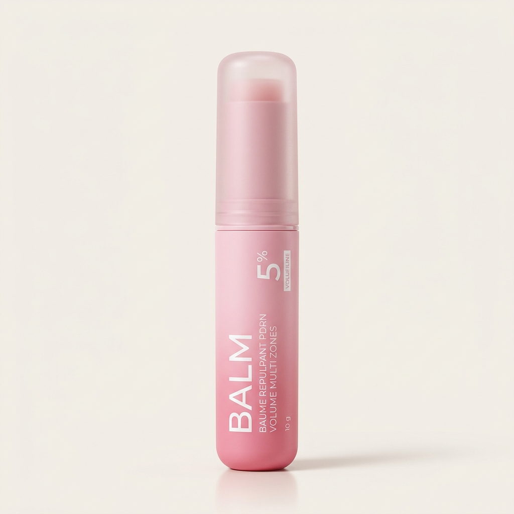 Stick Baume Repulpant PDRN BALM sur fond neutre