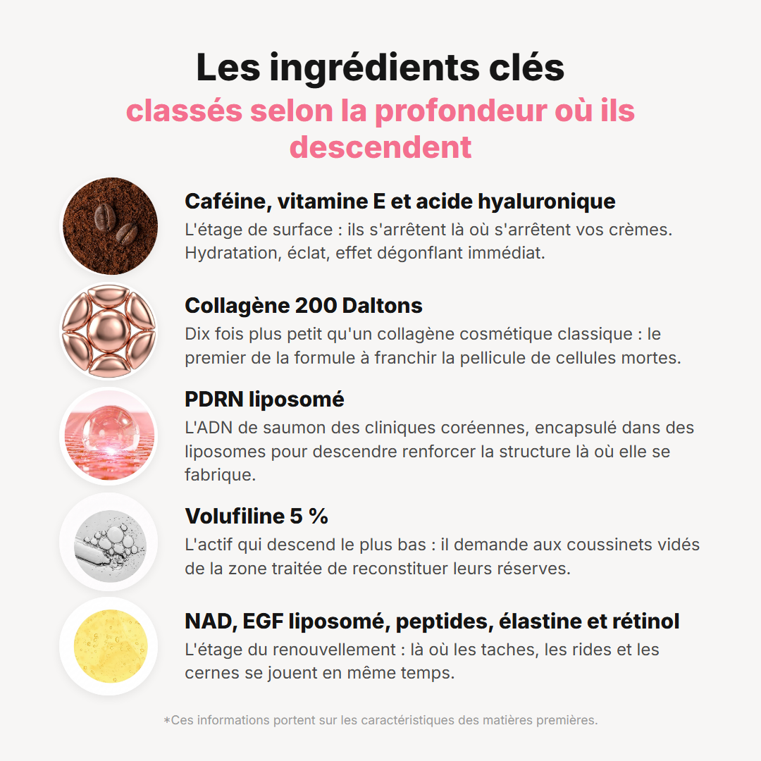 Les ingredients cles classes par profondeur