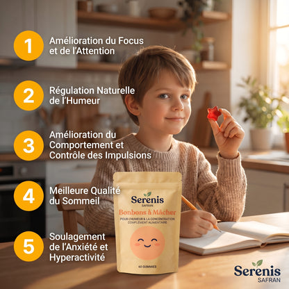 Serenis Bonbons a Macher - 5 benefices principaux