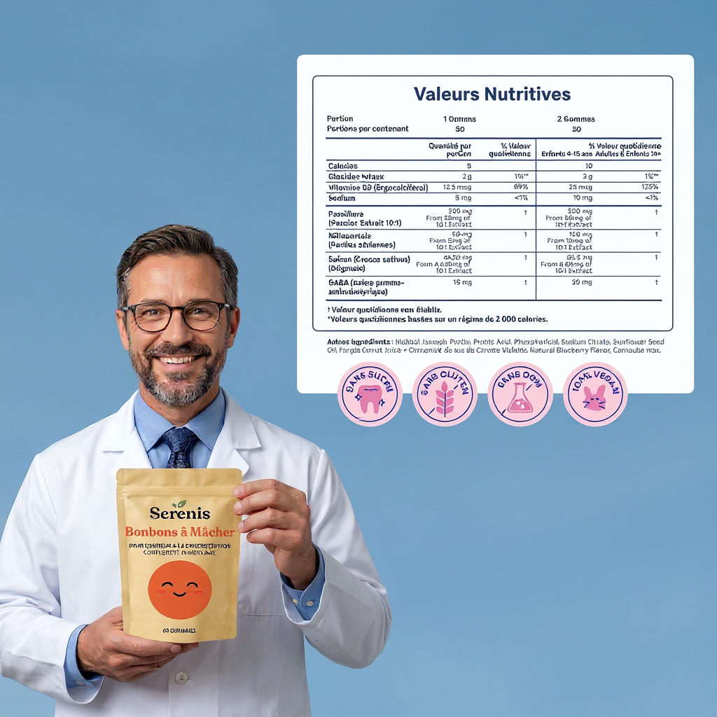 Serenis Bonbons a Macher - Valeurs nutritives et recommandation pediatre
